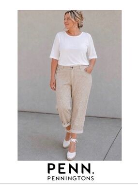 24W Penningtons Cotton Rich Ankle Pant with Stretch
